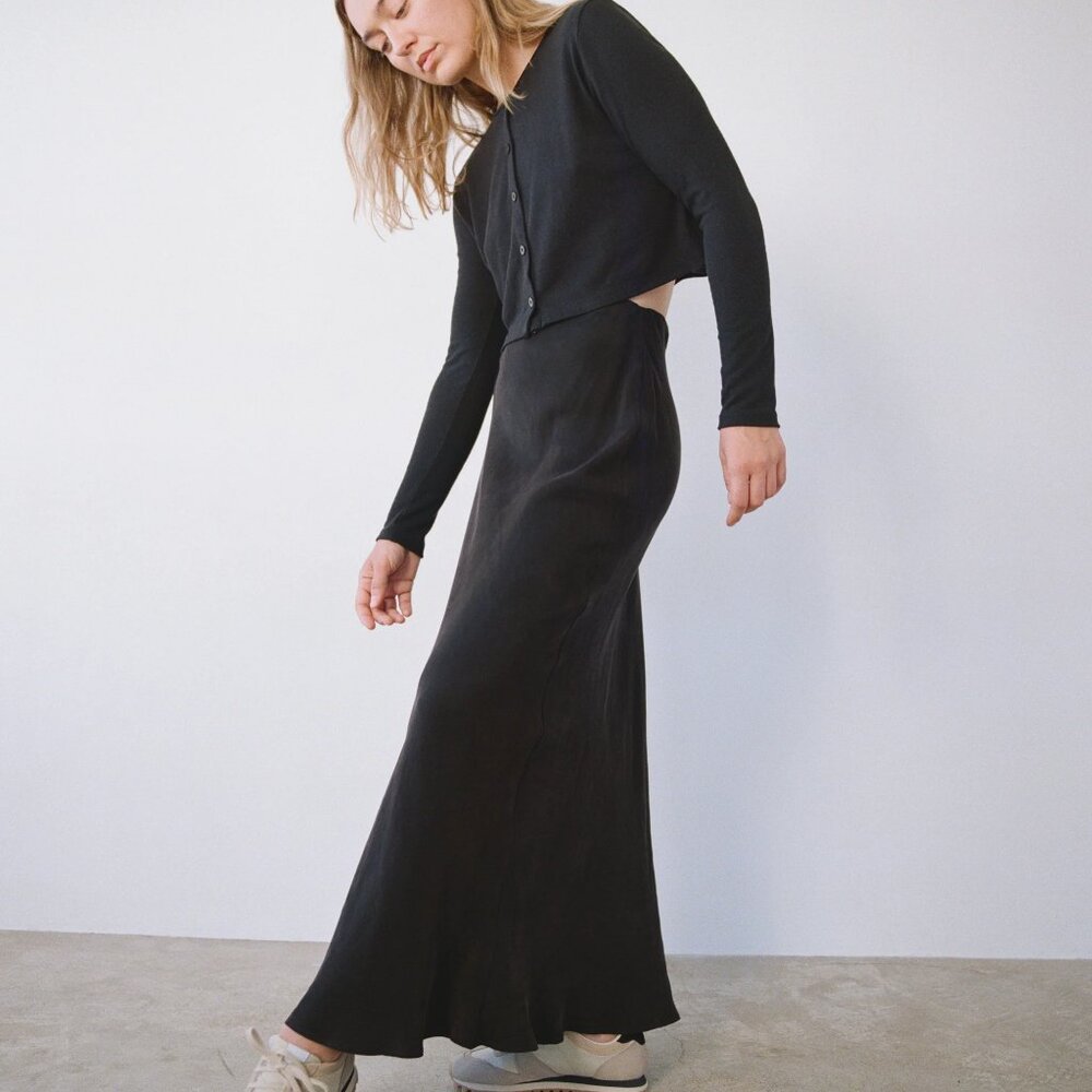 OZMA Harper Maxi Skirt – Black